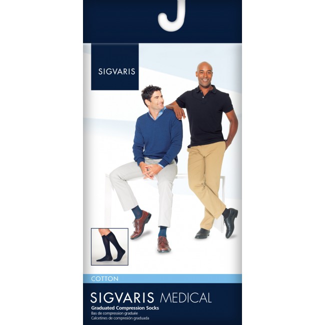 Sigvaris 232 Cotton Compression Knee High for Men 20-30mmHg – Compression  Stockings